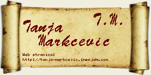 Tanja Markčević vizit kartica